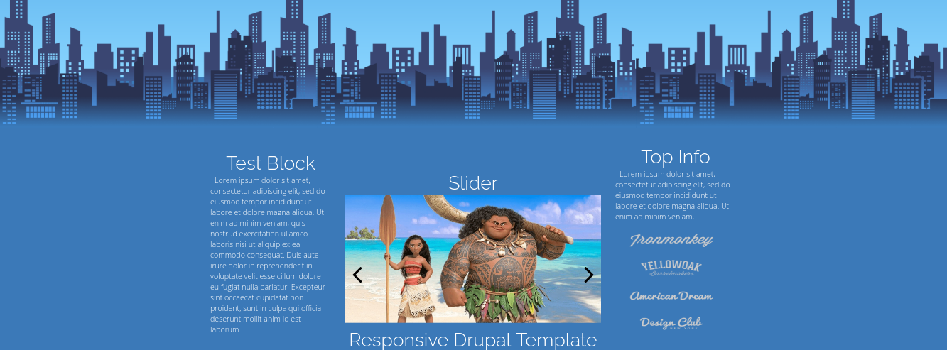Drupal portfolio theme slider