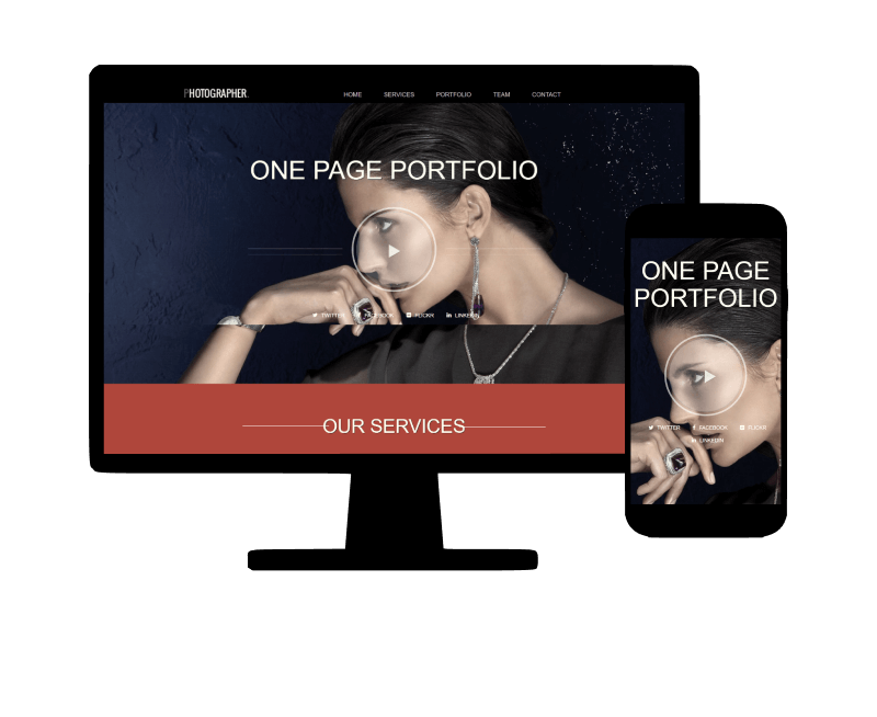 One page portfolio theme Photographer