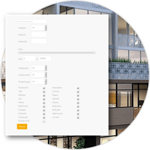 Advanced Search in real estate manager