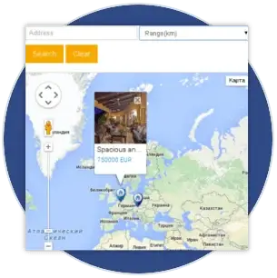 Google OpenMap integration in real estate manager