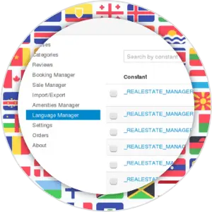 Language pack integrated in real estate manager
