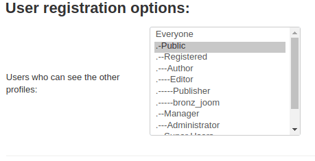 Joomla Membership set settings for users