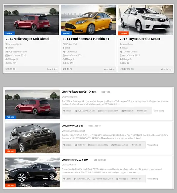 Module Featured for Vehicle Manager - Joomla Car dealer software