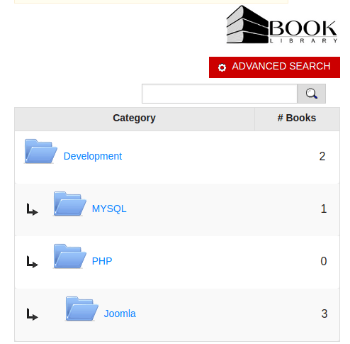 sub folder show algorithm in eBook software for create book library website