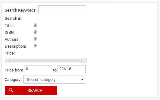 Module Search for Book Library - Joomla eBook software