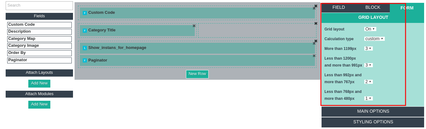  Grid Layout in Content Construction Kit 