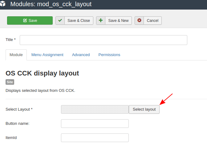 select cck layout - all instance