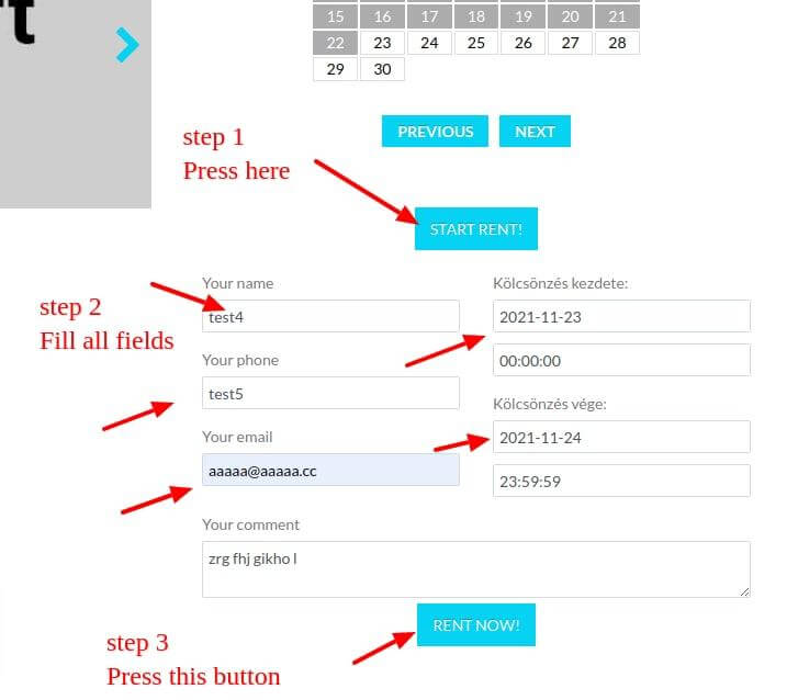 CCK - booking website builder booking form Joomla CCK - booking website builder booking form