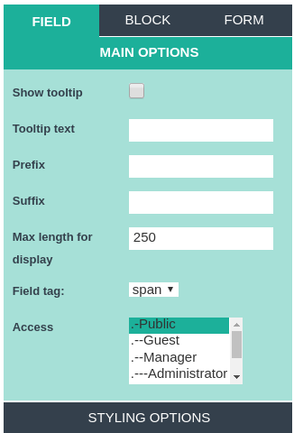 Joomla CCK - website builder, category title