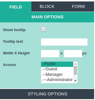 Joomla CCK - website builder, Category Map