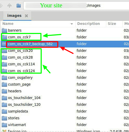 How to export data from the Joomla CCK - website builder - folder cck import