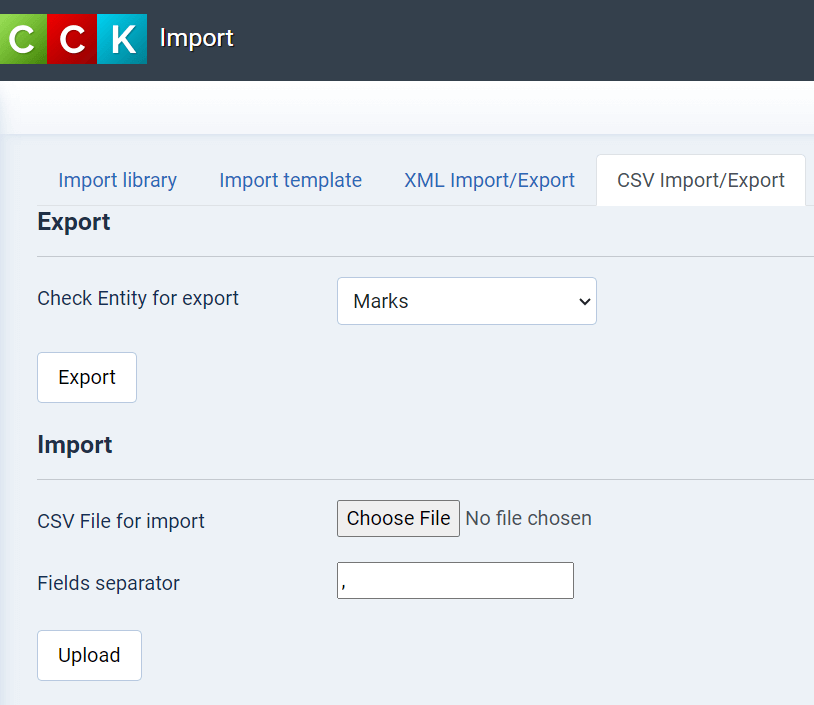 joomla cck csv import