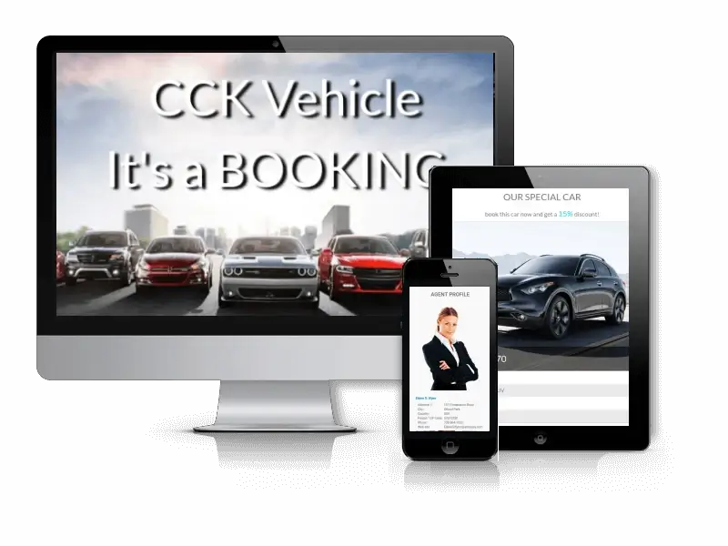 booking website builder template - Vehicle booking