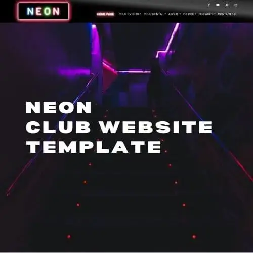 Neon Club Website template