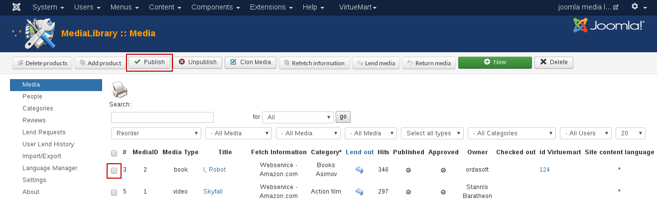 MediaLibrary - Media manager