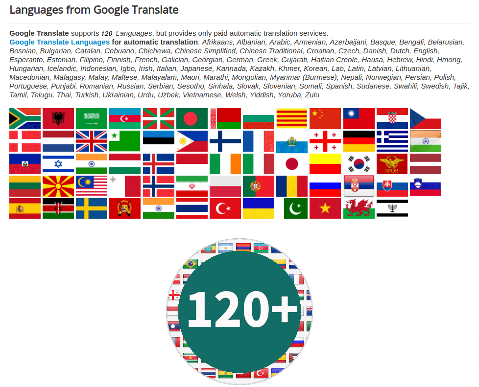 new languages fron google translate