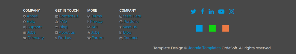 designer creative portfolio template footer