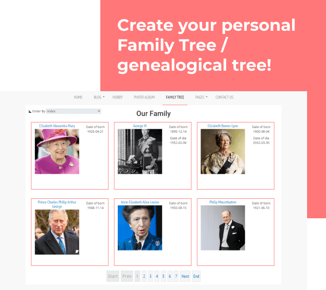love story family tree website template family tree