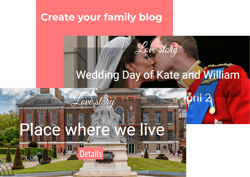 love story family tree website template create