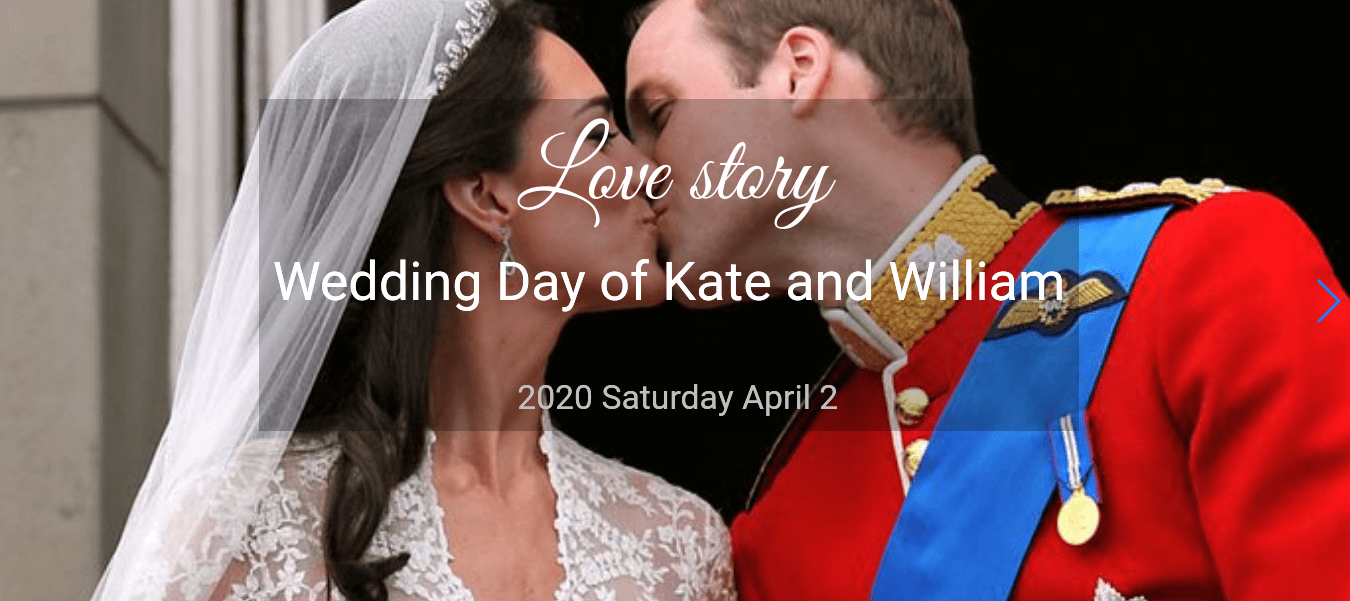 Joomla Slider create awesome slideshow on Joomla wedding template-love story