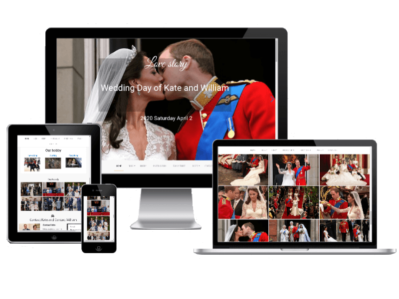 responsive Joomla wedding template for wedding blog and portfolio websites