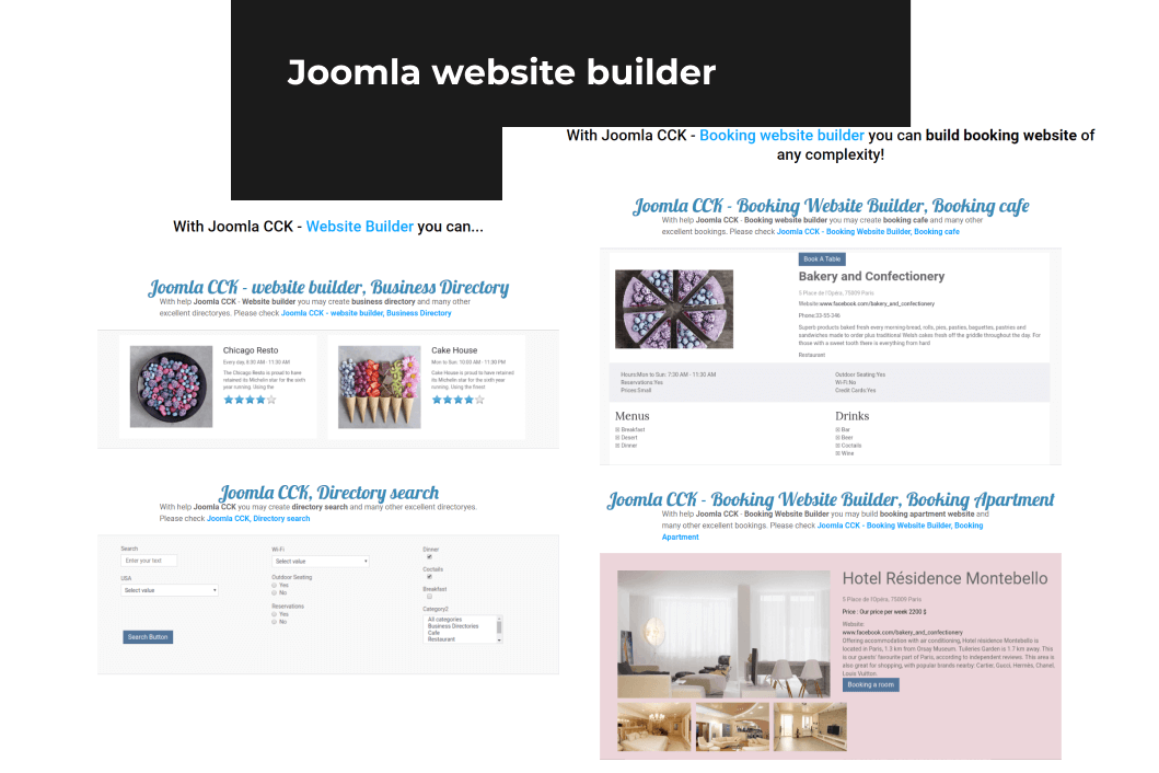 portfolio website template joomla website builder