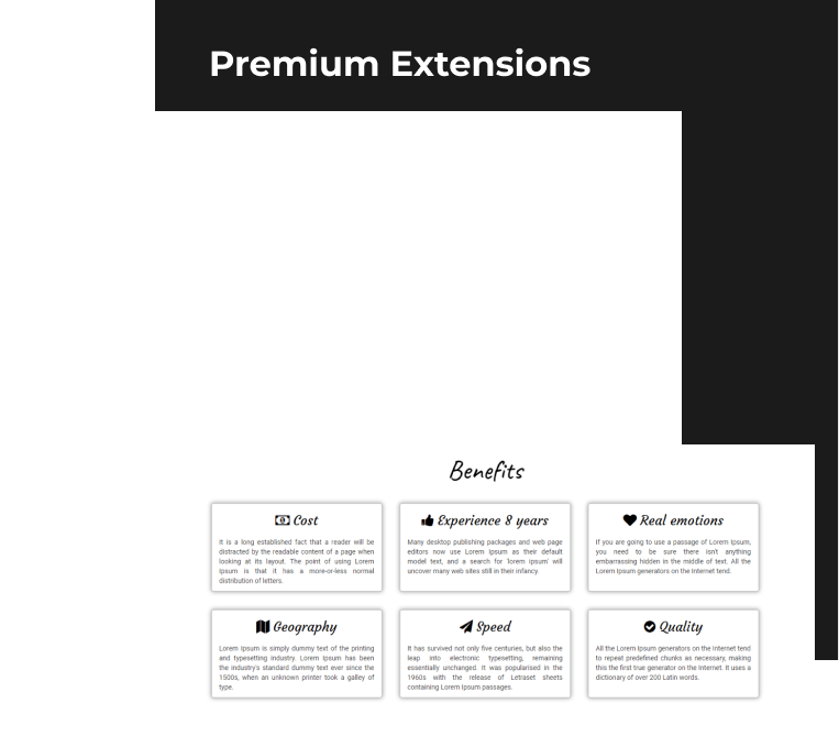 portfolio website template premium extensions
