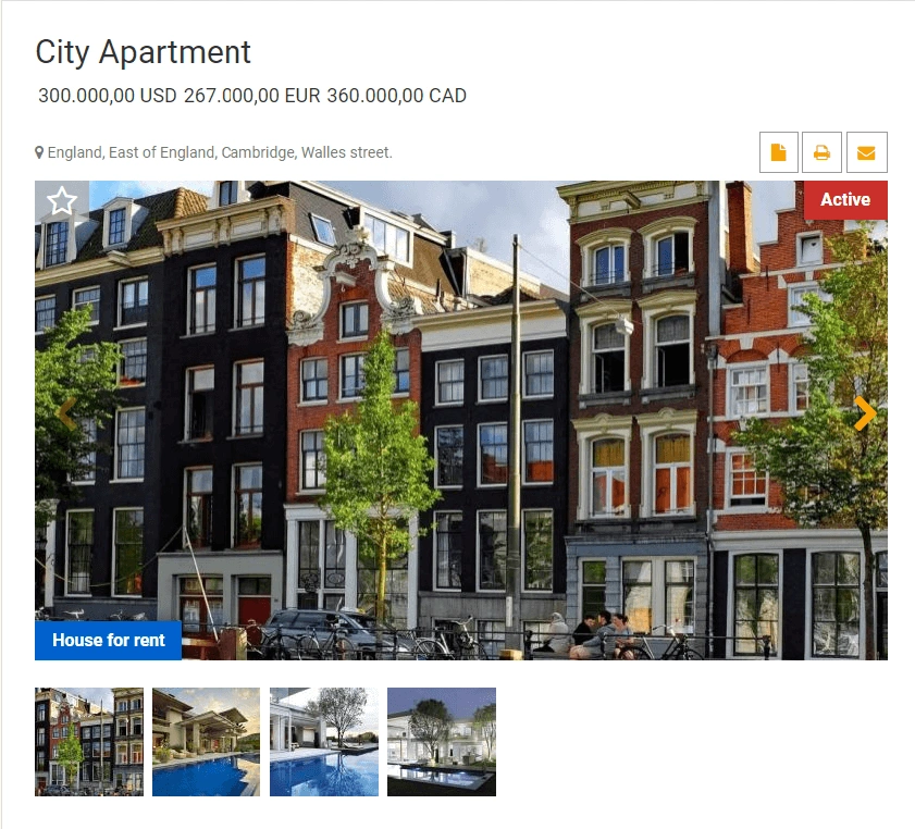 classic real estate joomla template rent