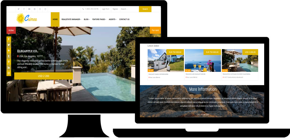 Crimea - real estate website template