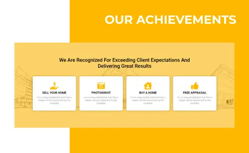 free estate joomla template our achievements