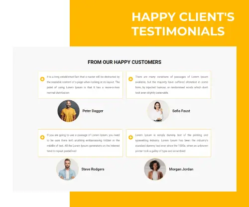 free estate joomla template testimonials