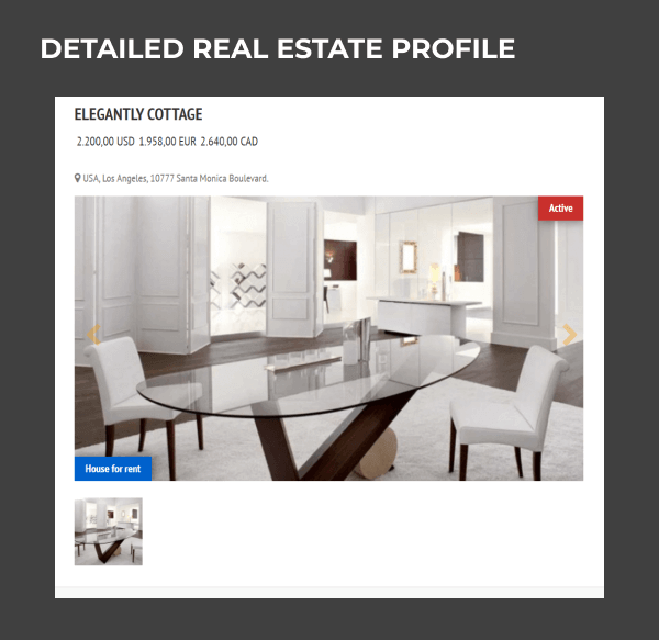 free real estate joomla template detailed profile