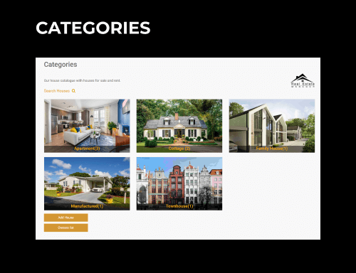 apartment website template real estate categories