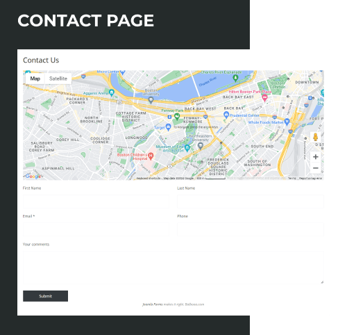 november free real estate website template contact page