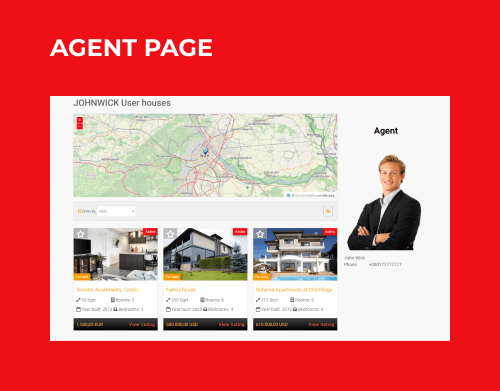 broker real estate joomla template agent page