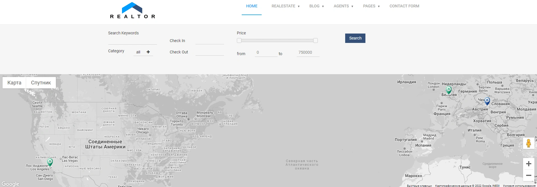 realtor Joomla template main
