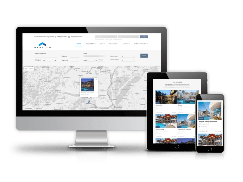 Realtor Joomla template demo