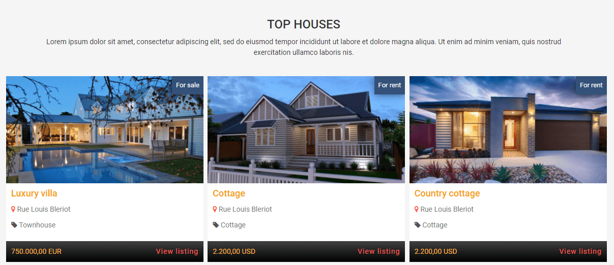 realtor website template top houses