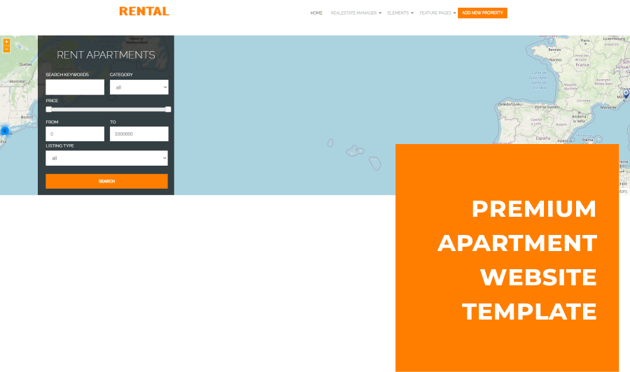 Rental Apartment Website Template