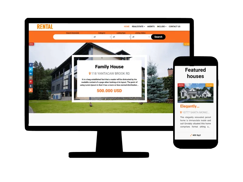 Rental Apartment Joomla Template