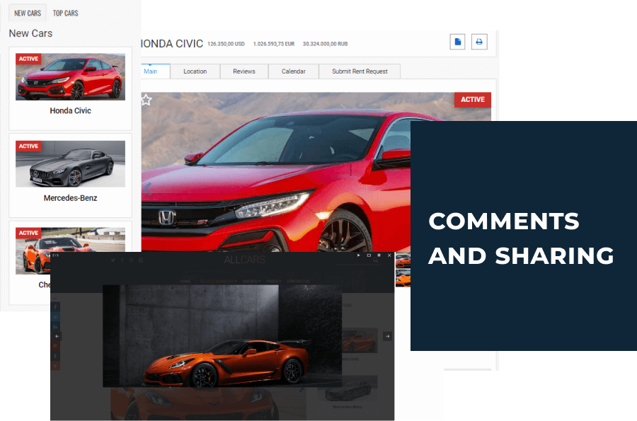 car dealer website template sharing