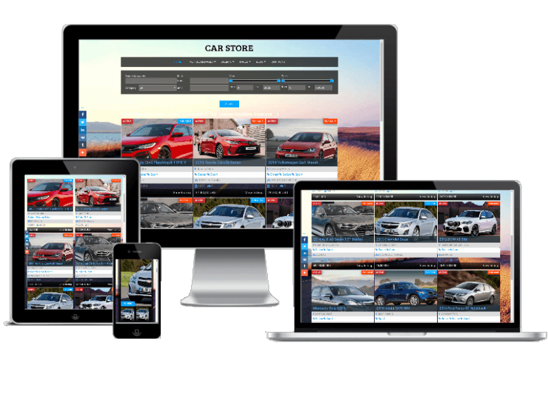 car showroom website template, car store