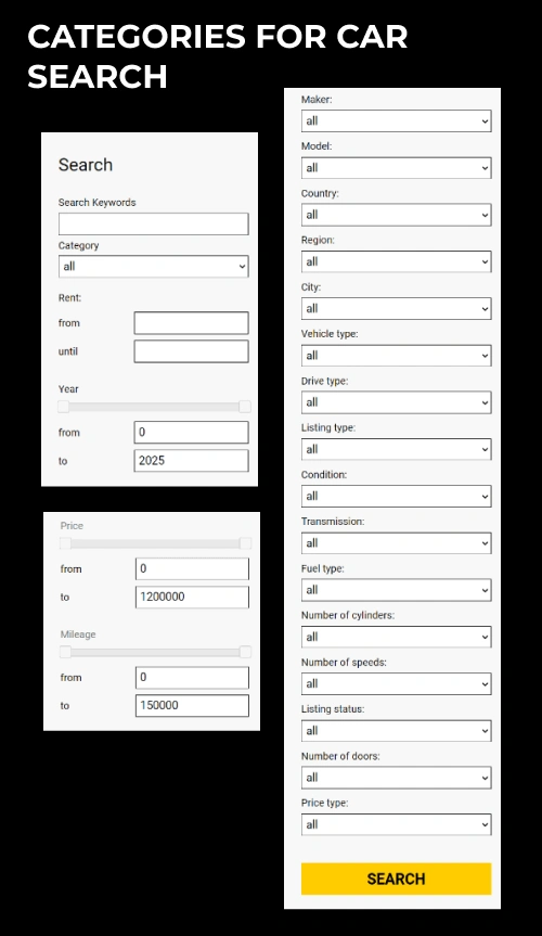 free joomla car dealer template categories