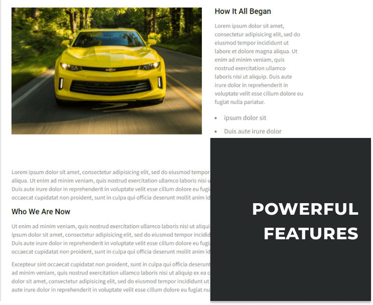 free joomla car dealer template features
