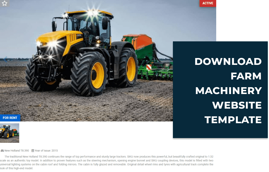 machinery website template download