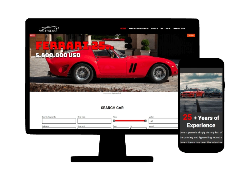 Free Car joomla template