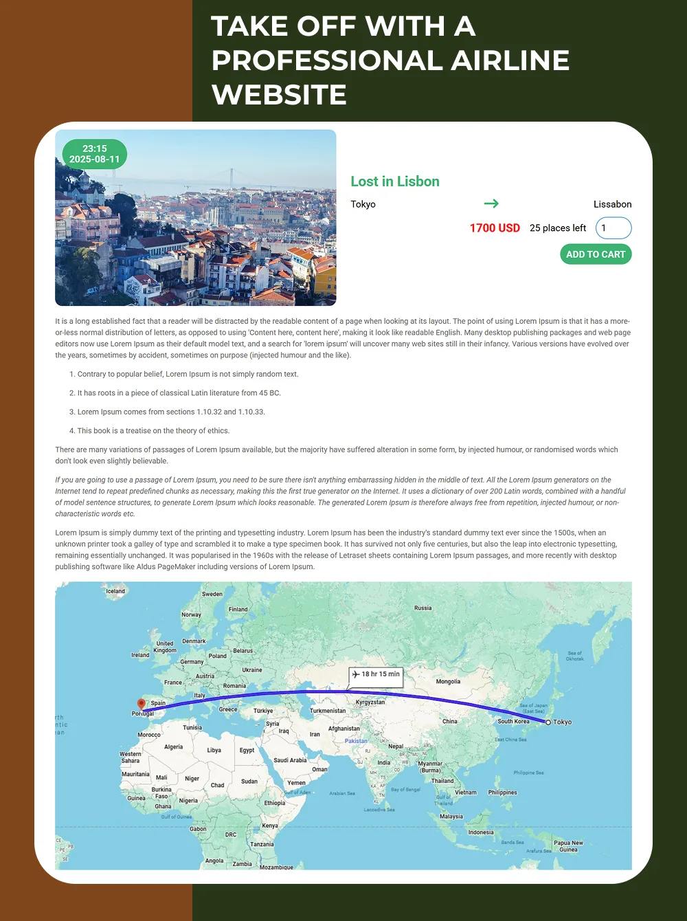 airline joomla template professional website