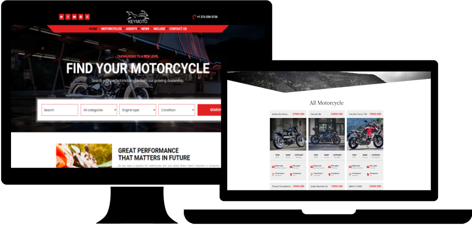 Keymoto bike website template