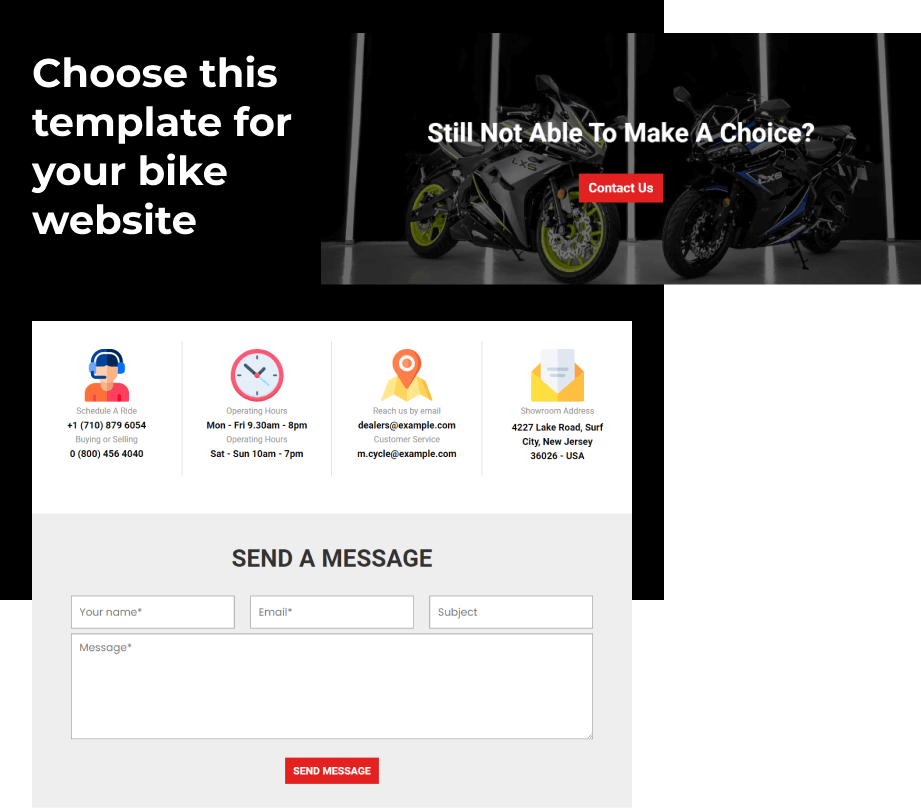 keymoto bike website template choose for bike website