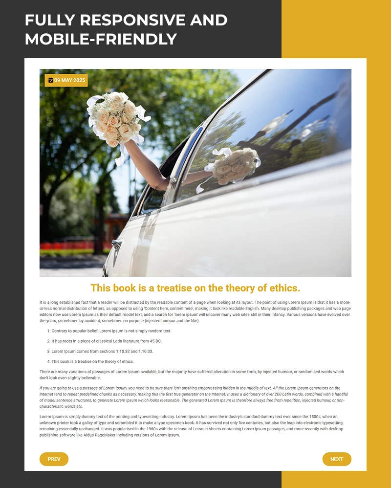 limousine website template responsive